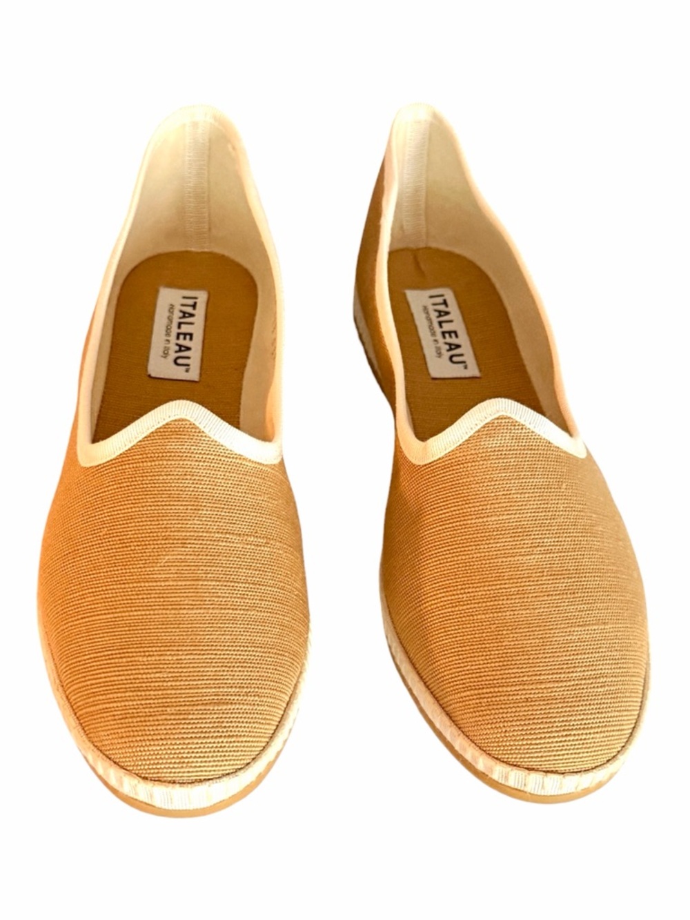 Italeau Allegra Camel Flats EU 40.5 / US 10 NWT Made in Italy Comfort Slip-On